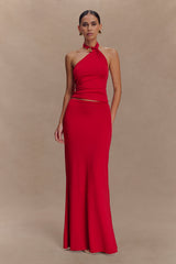 Mariposa Slinky Halter Top - Red