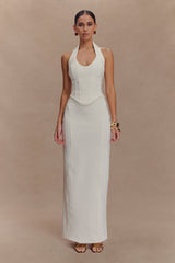 Meadow Corset Halter Top - White