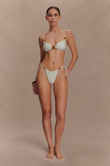 Memphis Beaded Bikini Top - Mint