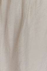 Scottie Gathered Linen Knot Maxi Skirt - Oat Marle