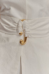 Liberty Cotton Shortsleeve Top - White