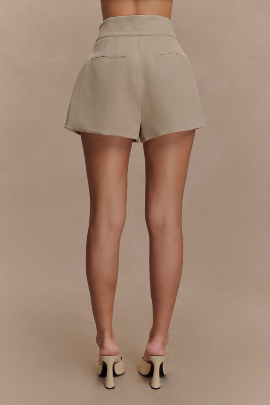 Alden High Waisted Short - Pebble