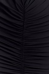 Louisa Long Sleeve Slinky Maxi Dress - Black