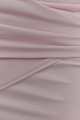 Alicent Slinky Beaded Mini Skirt - Pale Pink