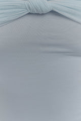Bernadina Mesh And Slinky Halter Maxi Dress - Pale Blue