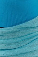 Jasiel Strapless Knit Maxi Dress - Cyan Blue