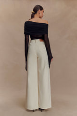 Dahlia One Shoulder Top - Black