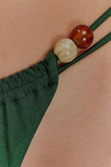 Memphis Beaded Bikini Bottom - Green