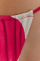 Marquise Bikini Bottom - Dragonfruit Deco Fleur Print