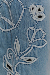 Carmella Embroided Jeans - Mid Blue