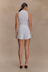 Scout Linen Belted Shorts - White