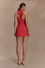 Kallie Linen Skort - Burnt Rose