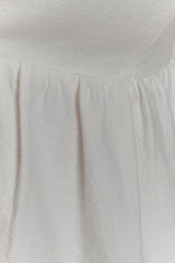 Janayia Cotton Beaded Top - White