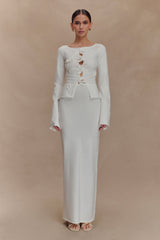 Alejandra Knit Maxi Skirt - White