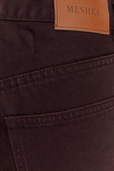Mannon Mid Rise Denim Jeans - Chocolate