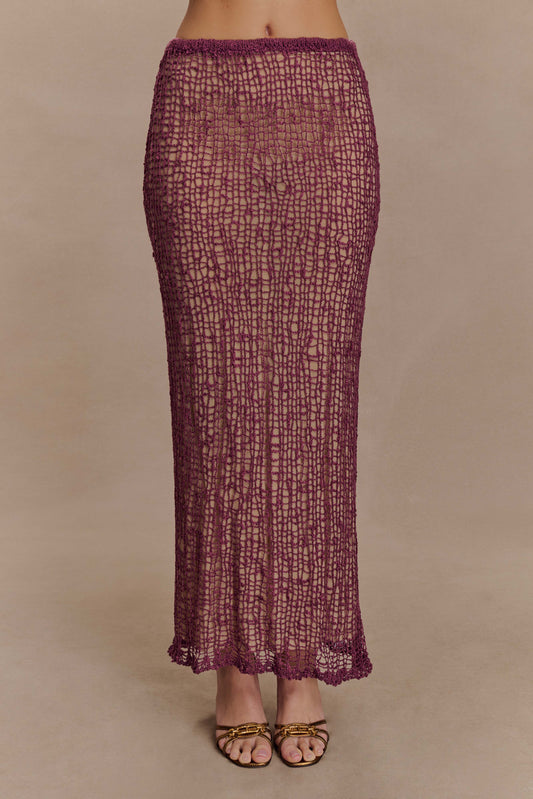 Cordelia Knit Maxi Skirt - Mauve