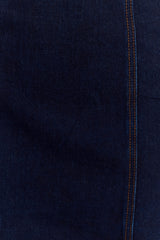 Raesha Frill Denim Mini Dress - Indigo Blue