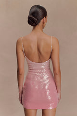 Mora Sequin Mini Dress - Ombre Pink