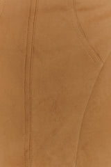 Andy Faux Suede Mini Dress - Camel