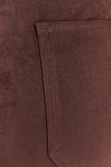 Logan Faux Suede Pants - Dark Chocolate
