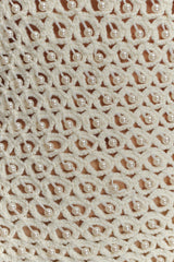Vanessa Hand Crochet Pearl Mini Dress - Ivory