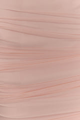 Jianna Strapless Mesh Mini Dress - Powder Pink