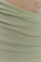 Luxie Lace Knit Mini Dress - Pastel Green