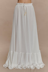 Carlie Chiffon Maxi Skirt - Ivory