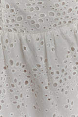 Carlina Broderie Mini Dress - White