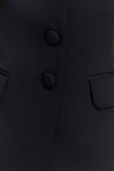 Opal Puff Sleeve Suiting Top - Black