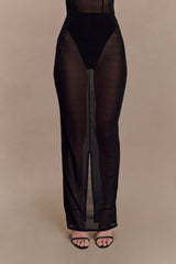 Aoife Mesh Maxi Skirt - Black