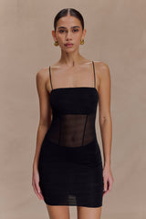 Maryk Mesh Mini Dress - Black