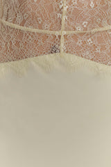 Dinah Lace And Satin Maxi Dress - Lemon