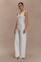 Maeva Scoop Tank Top - Ivory