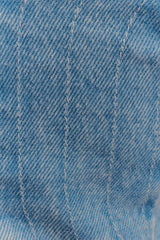 Tully Strapless Topstitch Denim Top - 80'S Blue