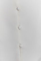 Anne Short Sleeve Satin Top - White