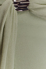 Bowie Low Rise Knit Maxi Skirt - Pastel Green