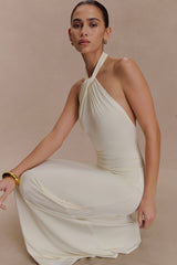 Elyna Slinky Halter Maxi Dress - Ivory