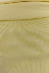 Irene Gathered Knit Maxi Skirt - Lemon