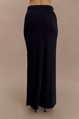 Haven Slinky Twist Midi Skirt - Black
