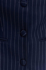 Bellamy Cinched Blazer - Navy Pinstripe