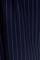 Jacqueline Pleated Wide Leg Pants - Navy Pinstripe