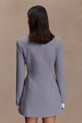 Gretchen Suiting Mini Dress - Grey
