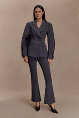 Wesley Structured Blazer - Charcoal Shadow