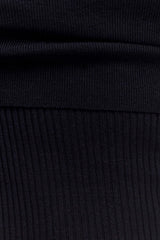 Zandie Cashmere Blend Knit Midi Dress - Black