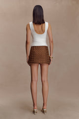 Kyra Open Back Scuba Crepe Top - White
