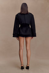 Alden Short Trench Jacket - Black