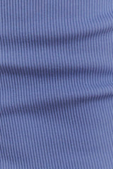 Aisling Ribbed Square Neck Sleeveless Top - Cornflower Blue