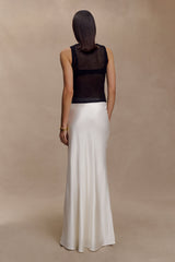 Dollie Sheer Knit Tank Top - Black