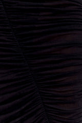 Matilda Ruched Mesh Maxi Skirt - Black